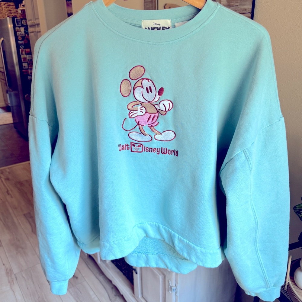 Disney World Cropped Crew Neck